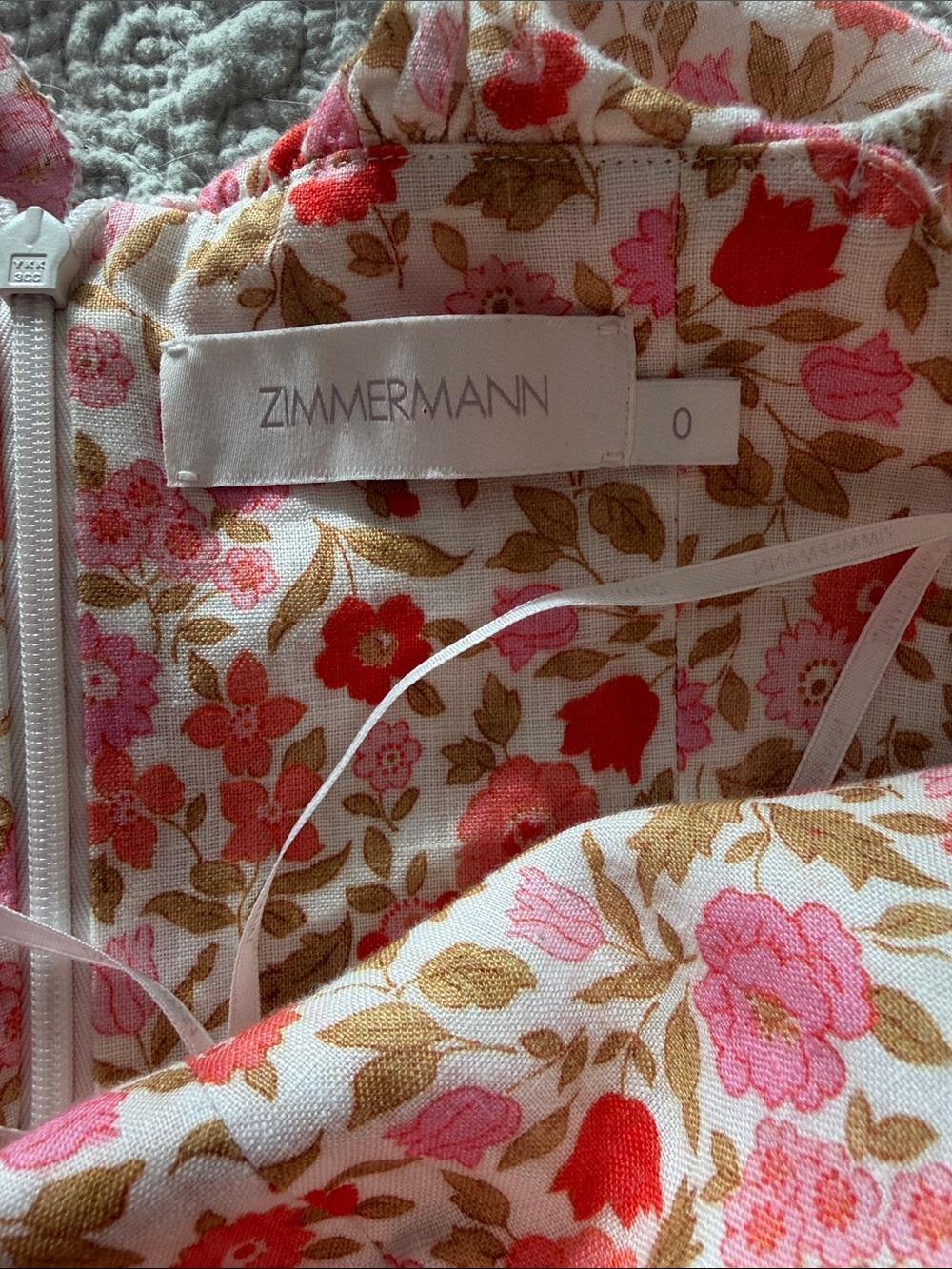 Zimmermann Floral Pink and Cream Maxi Dress - Picture 2 of 2